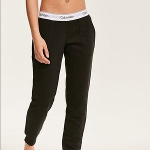 CALVIN KLEIN BLACK COTTON JOGGERS